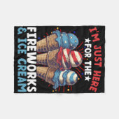 4. Juli Eiscreme Patriotisches Eiscreme Fleecedecke (Vorderseite (Horizontal))