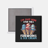 4. Juli Eiscreme Patriotisches Eiscreme Magnet (Vorderseite/Rückseite)
