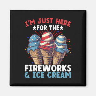 4. Juli Eiscreme Patriotisches Eiscreme  Magnet
