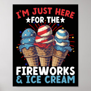 4. Juli Eiscreme Patriotisches Eiscreme Poster