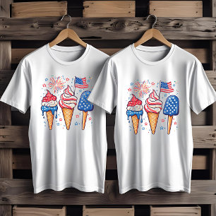 4. Juli Eiscreme T - Shirt der Männer