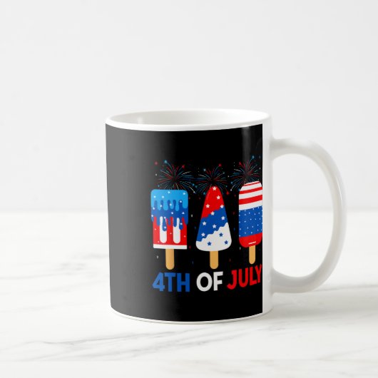 4. Juli Eiscremes Funny Patriotic American Fl Kaffeetasse (Rechts)