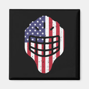 4. Juli Eishockey Helmet Amerika Flagge Amerika Bo Magnet