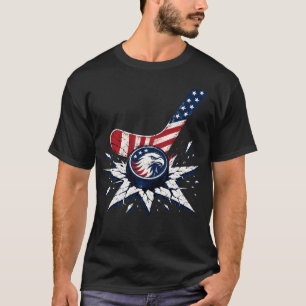 4. Juli Eishockey-Schläger Puck US-Flagge Männer J T-Shirt