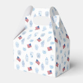 4. Juli Elegante Chinoiserie American Flag Hochzei Geschenkschachtel (Rückseite)