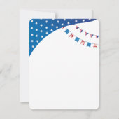 4. Juli Engagement Party Red White Einladung (Rückseite)