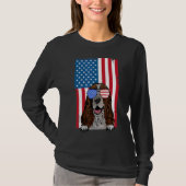 4. Juli Englisch Springer Spaniel Hund Amerikaner T-Shirt (Vorderseite)