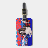 4. Juli - englischer SpringerSpaniel - Chloe Gepäckanhänger (Vorderseite vertikal)