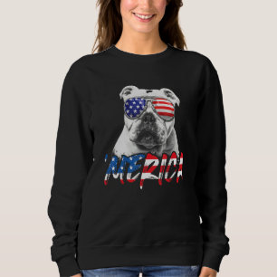 4. Juli English Bulldog Amerikanische Flagge Patri Sweatshirt
