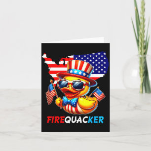 4. Juli-Ente-Feuerknaller Patriotischer Vierter Ju Karte