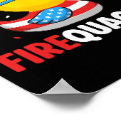 4. Juli-Ente Firequacker Patriotischer Vierter Jul Poster (Ecke)