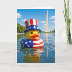 4. Juli-Ente schwimmt im Reflecting Pool Karte