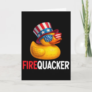 4. Juli-Enten-Feuerknaller Patriotischer Vierter J Karte