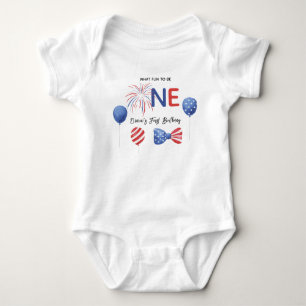 4. Juli Erste Geburtstagsfeier Baby Strampler