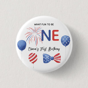4. Juli Erste Geburtstagsfeier Button
