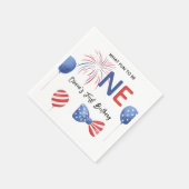 4. Juli Erste Geburtstagsfeier Serviette (Ecke)
