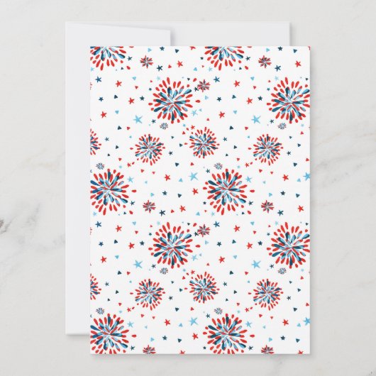 4. Juli Erster Geburtstag Einladung (Rückseite)