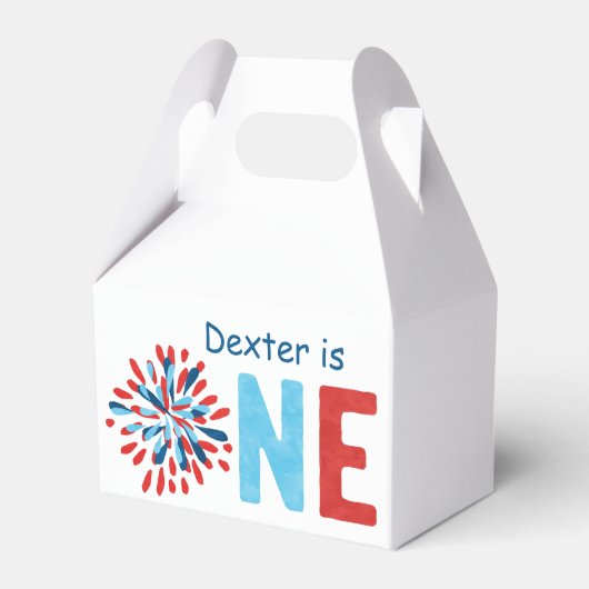 4. Juli Erster Geburtstag Geschenkschachtel (Vorderseite)