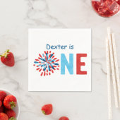 4. Juli Erster Geburtstag Serviette (Beispiel)