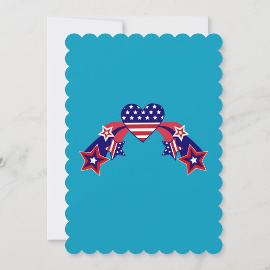 4. Juli Es ist eine Feier Einladung (Rückseite)