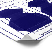 4. Juli Fabric Schriftart Liebe Park Foto Rahmen Poster (Ecke)