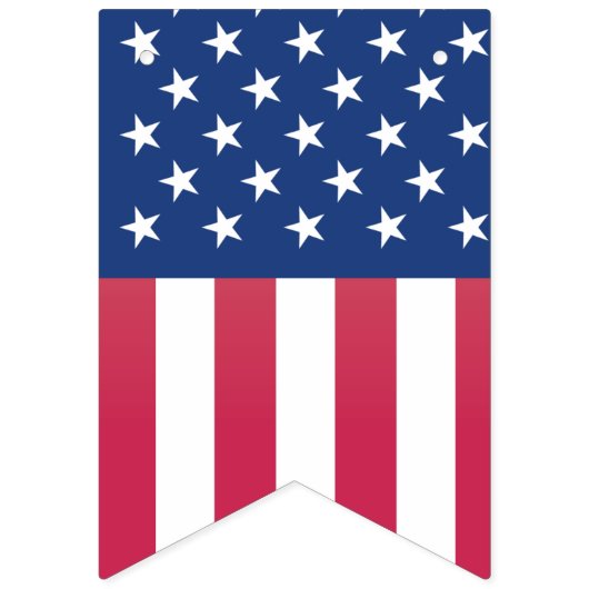 4. Juli, Fahne, Rot, Weiß und Blau Jagd Wimpelkette (Erste Fahne)