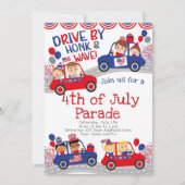 4. Juli Fahrt bis zum Geburtstag Einladung (Vorderseite)