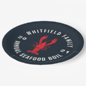 4. Juli Familie Meeresfrüchte Boil Custom Pappteller (Schrägansicht)