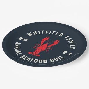 4. Juli Familie Meeresfrüchte Boil Custom Pappteller