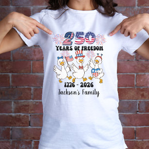 4. Juli Familie passend US 250. Geburtstag  T-Shirt