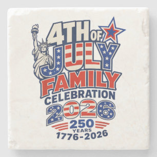 4. Juli Familienfeier 2026 250 Jahre 1776 Steinuntersetzer