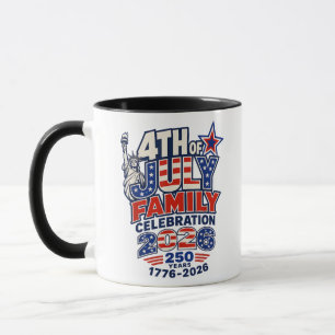 4. Juli Familienfeier 2026 250 Jahre 1776 Tasse