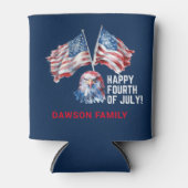 4. Juli Familienname Eagle Dosenkühler (Vorderseite)