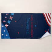 4. Juli FamilienSummer Beach Tropical Ferien Strandtuch (Vorderseite)