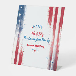 4. Juli Familienurlaub GRILLEN Party Sommerurlaub Sockelschild