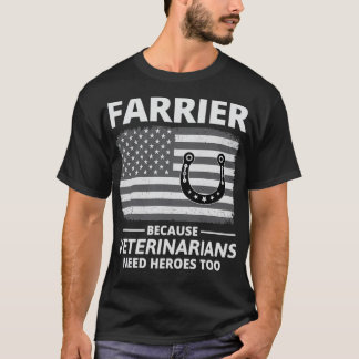 4. Juli Farrier American Flag Patriotic T T-Shirt