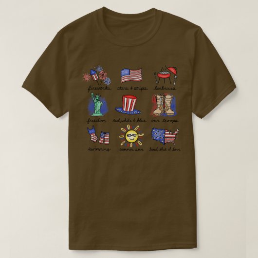 4. Juli Favoriten T-Shirt (Design vorne)