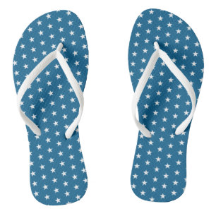 4. Juli Feier Blue White Star Muster Badesandalen