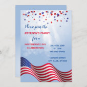 4. Juli Feier Einladung (Vorne/Hinten)