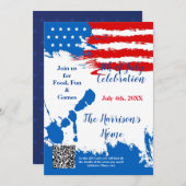 4. Juli Feier Einladung (Vorne/Hinten)