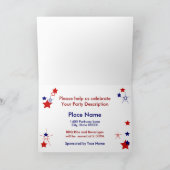 4. Juli Feier Einladung Grußkarte (Innenseite)