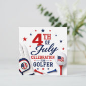 4. Juli-Feier für Golfer Einladung (Stehend Vorderseite)
