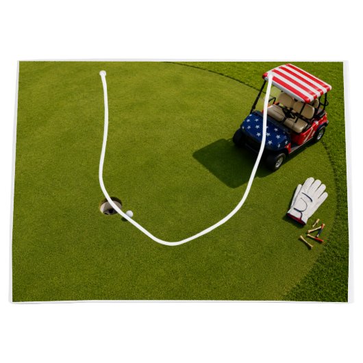4. Juli-Feier für Golfer Große Geschenktasche Geschenktüte (Vorderseite)