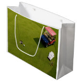 4. Juli-Feier für Golfer Große Geschenktasche Geschenktüte (Vorderseite Schrägansicht)
