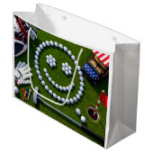 4. Juli-Feier für Golfer Große Geschenktüte (Vorderseite Schrägansicht)