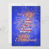 4. Juli Feier-Grill-Einladung Einladung (Vorderseite)