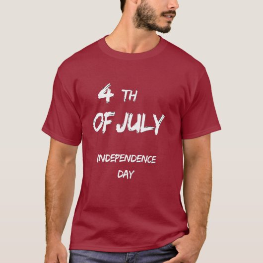 4. Juli Feier: Independence Day Design T-Shirt (Vorderseite)