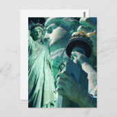 4. Juli Feier Lady Liberty Postcards Postkarte (Vorne/Hinten)