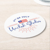 4. Juli Feier Paper Untersetzer (Angewinkelt)