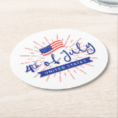 4. Juli Feier Paper Untersetzer (Angewinkelt)